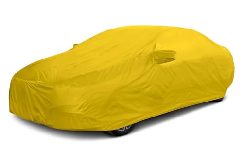PROTEGO All Weather Protection Golden Car Cover for Mahindra Alturas G4 | Anti Dust, 100% Waterproof, Durable Cover – Triple Stitched Elastic Grip with Mirror Pocket | (Gold)