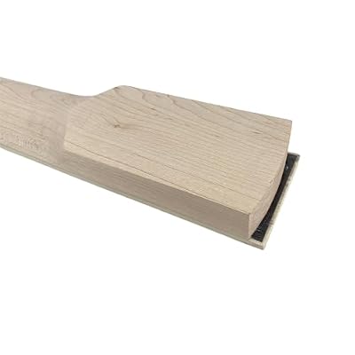 Vetimobato Maple Electric Guitar Neck 24 Fret 25.5inch Rosewood Fretboard Bolt on Heel Guitar Neck Replacement(Black Headstock Dot Inlay Fretboard with Binding)