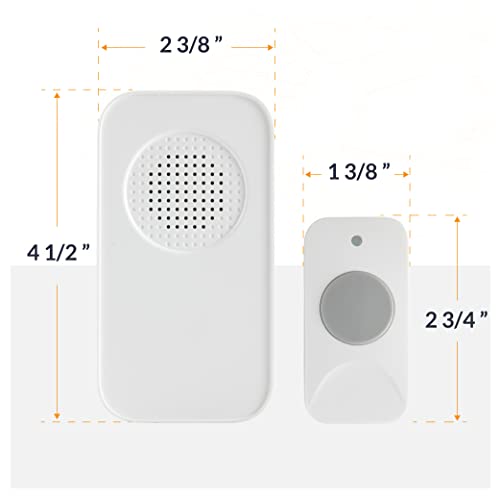Newhouse Hardware Wcmb White Battery-Powered Wireless Door Chime Kit | Battery-Operated Doorbell Chime | Ring Doorbell For Classroom, Home, And Office | Adjustable Volume And Expanded Chime Selection #TOP1