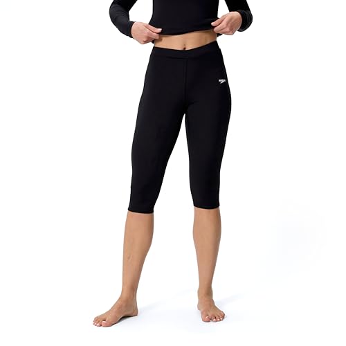 Speedo End+ 3/4 Legging de Bain pour Femme, Noir, S