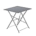 Produktbild NATERIAL - Gartentisch quadratisch Flora - 2 Personen - Bistrotisch 70 x 70 cm - Klappbar - Balkontisch - Klapptisch - Beistelltisch - Stahl - Grau