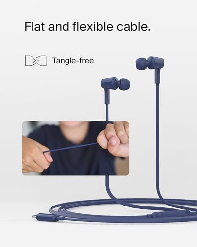 Image of Belkin SoundForm Wired Earbuds with USB-C Connector, in-Ear Earphones w /Microphone - USB-C Headphones for iPhone 17, iPhone 16, iPad mini, Galaxy S25, Google Pixel 9, Android, and More - Blue