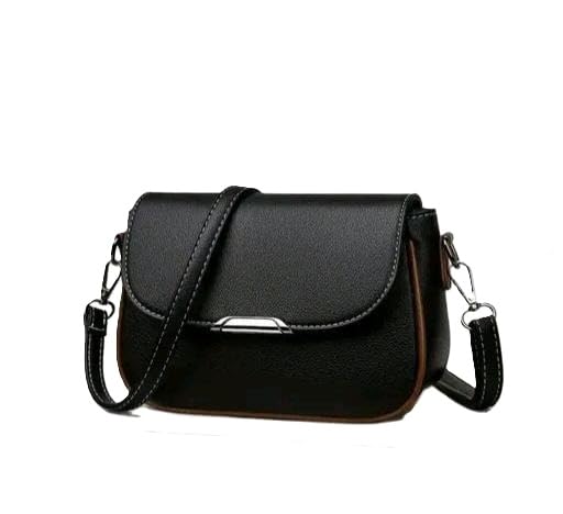 Elegant Ladies Sling Bag Solid Pattern PU Material Compact Crossbody Handbag Collection-image-10
