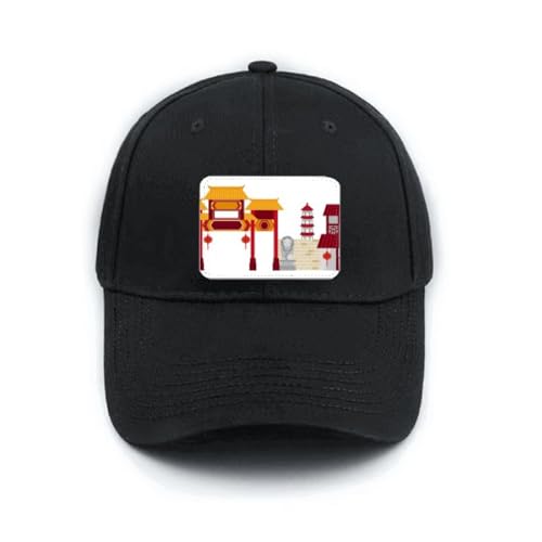 Casquette de baseball noire de style chinois pour vos sorties en ville et voyages d'été