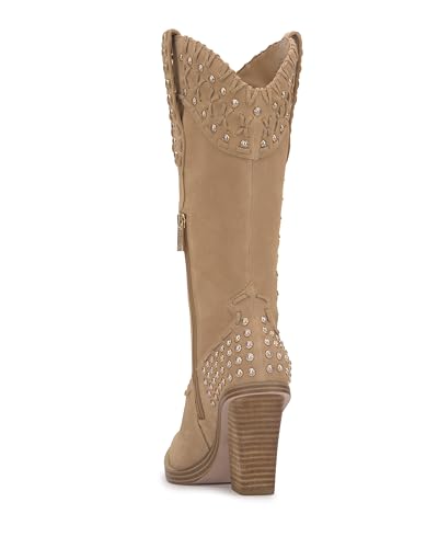 Jessica Simpson Womens Liselotte Leather Studded Cowboy, Western Boots3