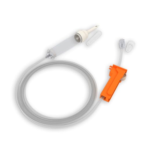 ORIPLAST Infusionsgerät P 10 Stück - Druckfeste Infusionssysteme Infusionsbesteck für Druckinfusionen 170 cm Patientenanschluss mit Luer-Lock Schlauchdurchmesser Ø 3x0 55 mm Steril