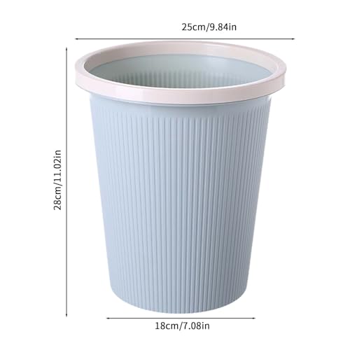 Caneca de Basura Cuadrada de Plástico Azul para Baño miniatura 3