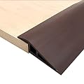 Vinyl-Floor-Transition-Threshold-Strip Self-Adhesive, Threshold 1/2''~3/5'', Door/Carpet-to-Tile-Transition-Strip Reducer, Doorway Edge Trim for Laminate Floor Mat Vinyl Tile, 3.28 Ft (Coffee)