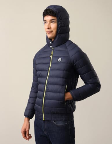 Image of U.S. POLO ASSN. Navy Blue Quilted Nylon Regular Fit Men's Jacket