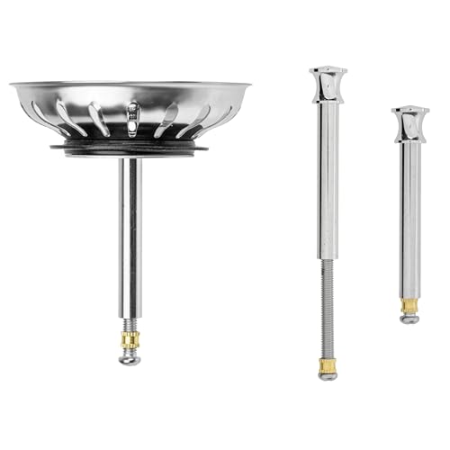 Spülbecken Siebkörbchen, Ø 79 mm, Ersatz für 119146, kompatibel mit Blanco 3,5 Ablaufgarnituren ab Bj. 2011, 18 Schlitze Siebkorb, 52-97 mm Exzenter Zapfen, Ø 8 mm Stift, Zubehör für Küchenspüle