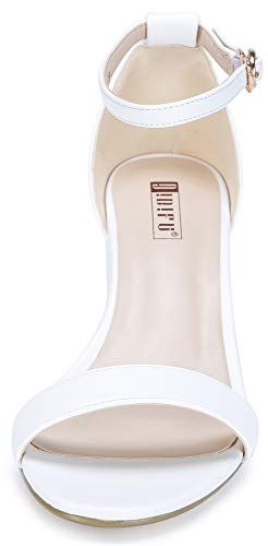 IDIFU Women's Cookie-LO Low Block Heels Chunky Sandals Ankle Strap Wedding Dress Pump Shoes2