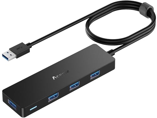 Aceele USB ハブ 4ポート USB3.0 拡張ハブ 5Gbps高速転送 120cm延長ケーブル