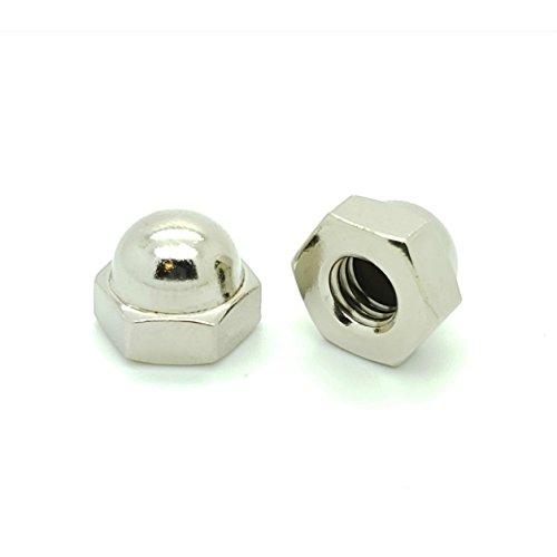 SNUG Fasteners Fifty (50) 6-32 Nickel Plated Acorn Hex Cap Nuts (SNG240)