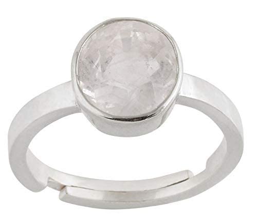 Bague saphir blanc naturel non traité 11,50 ct en argent véritable