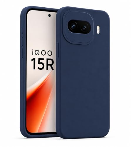 Image of FIRST MART Matte Silicone Back Cover for iQOO 15R - Blue
