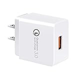 Quick Charge 3.0 YUNSONG Certified 18W USB Wall Charger Compatible with Galaxy Note8 / S8 / S8+, LG G6 / V30, HTC 10 and More