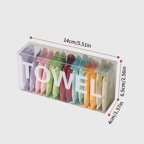 Compressed Towel Washcloth, Disposable Cotton Face Towels, Travel Portable Individually Packed, 14 Count image 3