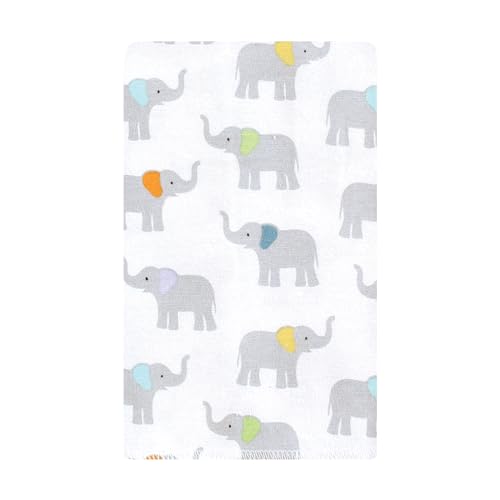Image of Hudson Baby Unisex Baby Flannel Burp Cloth 10pk, Teal Elephant, One Size