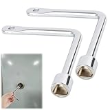 JRILUO 2PCS Triangle Key Garbage bin, Triangle Practical L-Type Gas Meter Box Key,Switch Control Cabinet Keys, Triangle Practical L-Type Gas Electric Elevator Door, Fireplace, Chimney