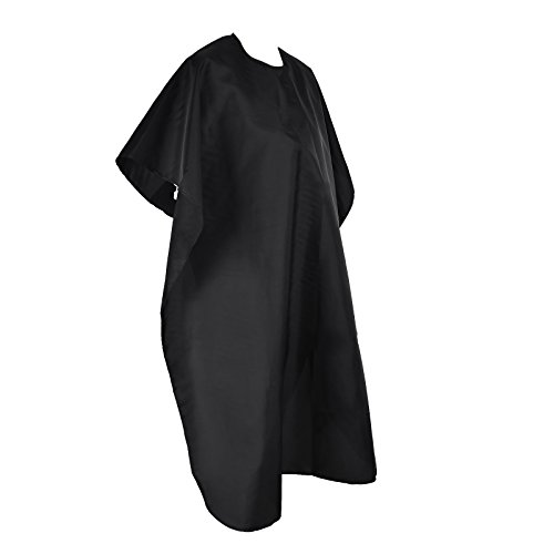 SunTrade Professional Hair Cutting Salon Nylon Cape, Waterproof, 53" x 37", Black