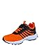 toozon Kids Girls and Boys Lightweight Strap Running Athletic School Sneakers Shoes, Orange 11