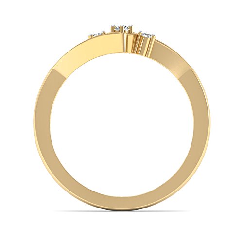 Aucent by PC Jeweller The Aurela 18KT Yellow Gold and Diamond Rings - Image 2