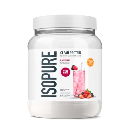 Image of Isopure Clear Whey Isolate Protein Powder, Mixed Berry, 14 Serving