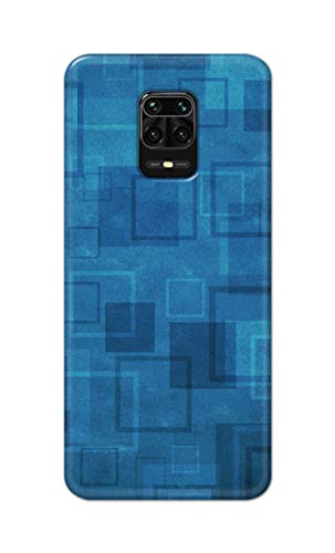 Image of Printed Hard Back Cover Case for Mi Redmi Note 9 Pro | Mi Note 9 Pro Max Back Cover (Plain Azure Blue) -702