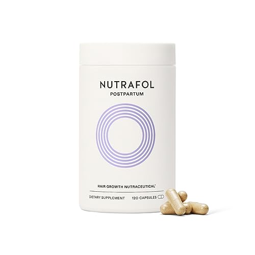 Nutrafol Postpartum Hair Growth Supplements, Clinically Tested for Visibly Thicker Hair and Less Shedding, Breastfeeding-friendly – 1 Month Supply