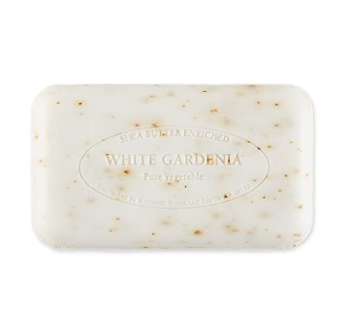 Pre De Provence TCES-150WG Artisanal Soap Bar, Natural French Skincare, Enriched With Organic Shea Butter, Quad Milled For Rich, Smooth & Moisturizing Lather, White Gardenia thumb #1