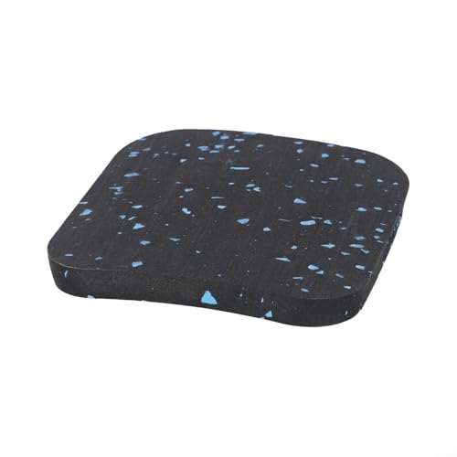 Paquete de 4 alfombrillas de goma para protección de suelo de cinta de correr, insonorizadas y (negro y azul)