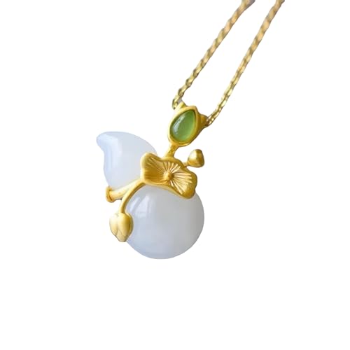 Image of 925 Sterling Silver Lotus Necklace For Women - 14K Gold Filled Lotus Flower Original Pendant Necklaces Lotus Leaf Necklace, Lotus Flower Pendant Necklace, Lotus Flower Necklace