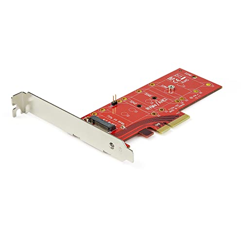 StarTech.com PEX4M2E1 M.2 Adapter - x4 PCIe 3.0 NVMe - Low Profile and Full Profile - SSD PCIE M.2 Adapter - M2 SSD - PCI Express SSD