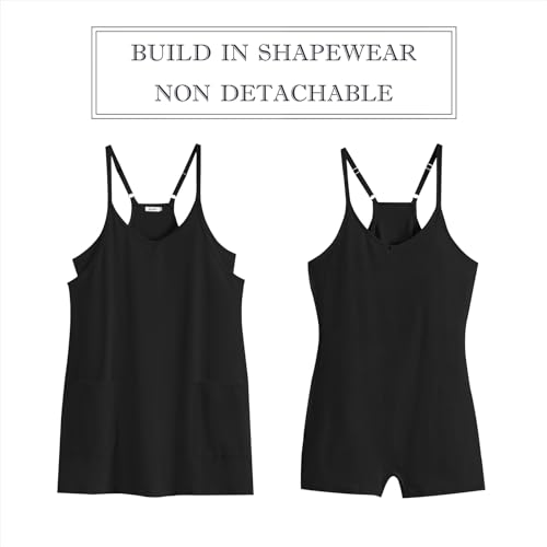 Prinbara Women Athletic Tennis Dress Summer Workout Sports Mini Romper Dress Built in Shapewear Shorts Sundress 2026 Outfits Black Small