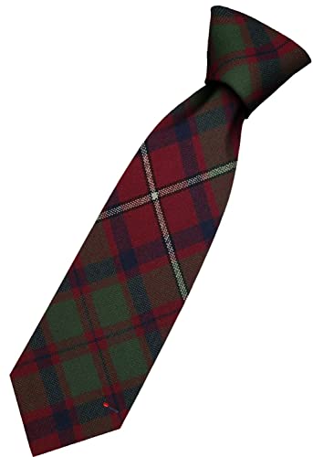 Cravate en laine Shaw Red Modern Tartan tissée en Écosse pour homme