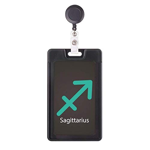 Funda retráctil de Sagitario para tarjetas, ideal para llevar tu pase de oficina cómodamente