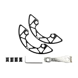 Moliuoly Protezione corona per mountain bike, 104 mm, BCD, robusta copertura per corona dentata 30-40T, protezione da pietre e urti, facile montaggio con viti di fissaggio, nero
