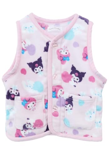 [カイタックファミリー] サンリオキャラクターズ マイメロディ クロミ シナモロール キッズ パジャマ ベスト フリース 冬 110cm 130cm 150cm (130cm, ピンク)のサムネイル