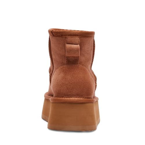 Steve Madden Steve Madden Women's Enchanting Ankle Platform Boot, Chesnut Suede, 6