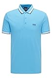 Escote: cuello de punto plano BOSS Paddy Polo, Azul (Open Blue 495), XS para Hombre