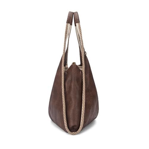Image of Lino Perros Avril Coffee Stylized Womens Hobo Tote Bag
