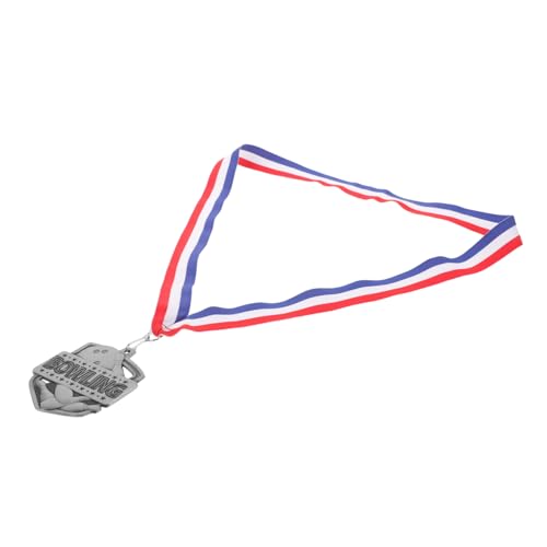 CONGARTENO Bowling Medaille aus Robustem Zinklegierung Dekorative Auszeichnung mit Band für Bowlingturniere Sportpreise Partys und Ehrungen Erwachsener