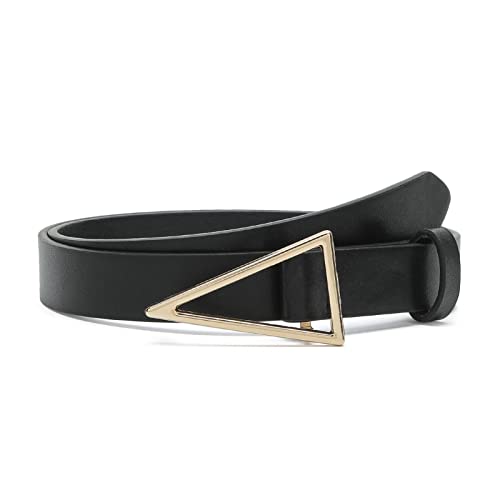HOTWILL Women Belts for Jeans Dress Skinny Waist Belt with Gold Triangle Buckle 0.90" Width Thin Belts for Ladies3