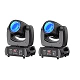 XPCLEOYZ 150W LED Moving Head Light Rotating 8 Prism Spot Stage Light, 8 GOBO 8 Colors Professional Moving Head Stage Lighting for Theaters Bars Performance Dj Event 2 Pack