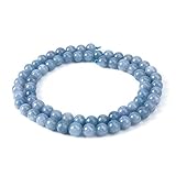 hellblauer edelstein aquamarin 🪨 Edelsteine Perlen 6mm：Jede Bestellung enthält ca. 45 Natursteinperlenschnüre, 6 mm , 8mm, 10mm drei Größen sind verfügbar ，Auf jeder Edelstein Perlen befindet sich eine 1 mm Perforation. Durchbohrte Edelsteinperlen eignen sich hervorragend zum Basteln und für Schmuck, einschließlich Armbänder, Halsketten, Ohrringe und mehr.