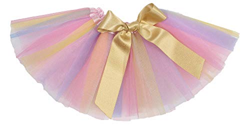 Toddler Baby Girls Layered Tutu Skirt Dress with Glitter Unicorn Horn Headband Outfit for Birthday Party2