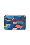22 x 15 x 2 cm Cath Kidston Federmappe für Kinder, Doppelreißverschluss, Camouflage, Marineblau