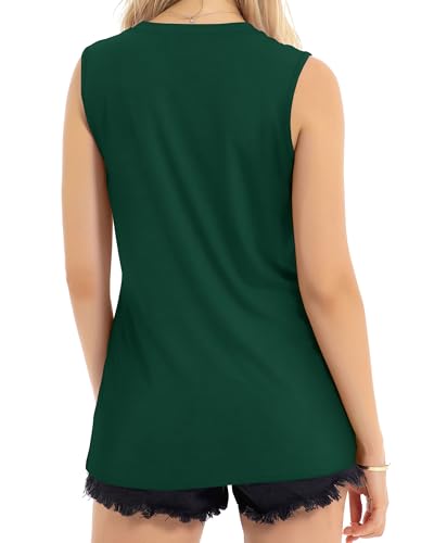 Image of Womens Tank Tops Summer Casual Sleeveless Top Loose Fit Basic Tunic Shirts