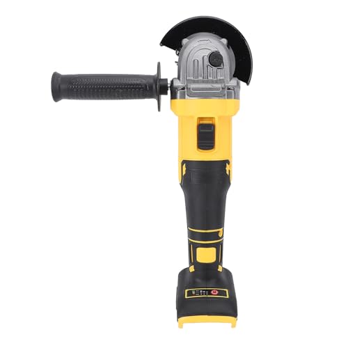 Zhjvihx Amoladora Angular Inalámbrica, Motor sin Escobillas de 20 V, 4 Velocidades Ajustables, 6600 RPM, Pulido de Corte de Metal, con Auxiliar Ajustable, para Muela de 4,9 Pulgadas