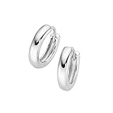 Giorgio Martello Milano Creolen Glänzend, Silber 925 Silber, 1 Cm 925 Sterling Silber